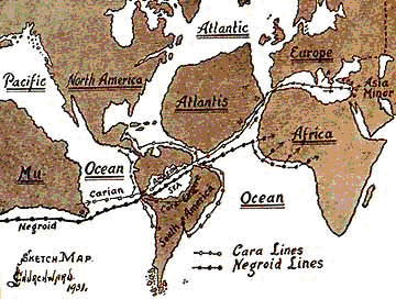 Resultado de imagen para mapa lemuria y atlantida